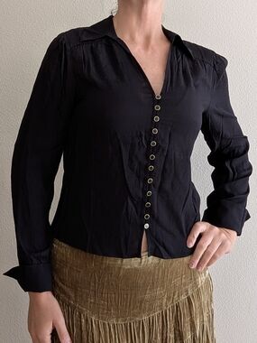 nwt PAIGE button front blouse 0 XS